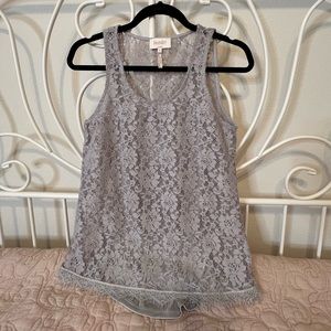 Laundry by Shelli Segal Sleeveless Lace Blouse XS
